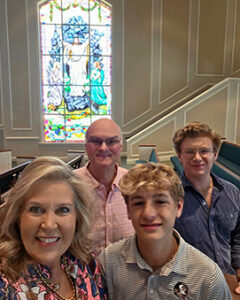 Financial Planner and Family in a Church in Southwest FL